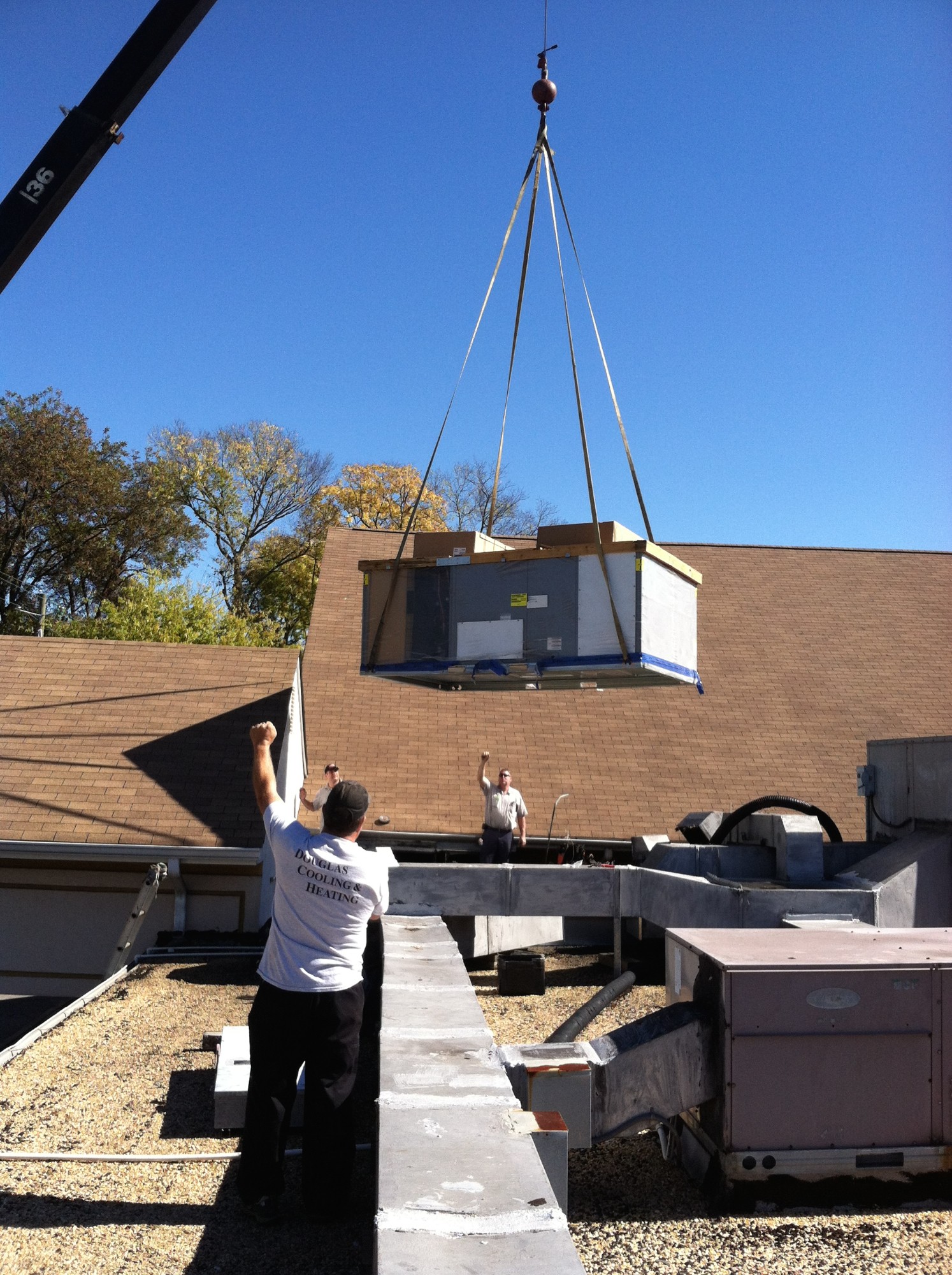 Douglas Cooling and Heating Commercial Rooftop HVAC Installation