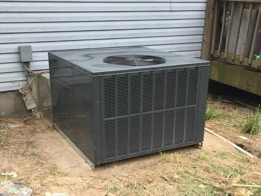 After a new air conditioning unit was installed