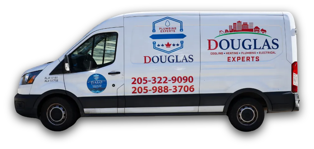 Douglas Cooling, Heating, Plumbing & Electrical service truck